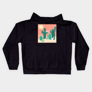 Cats in Desert - Day Kids Hoodie